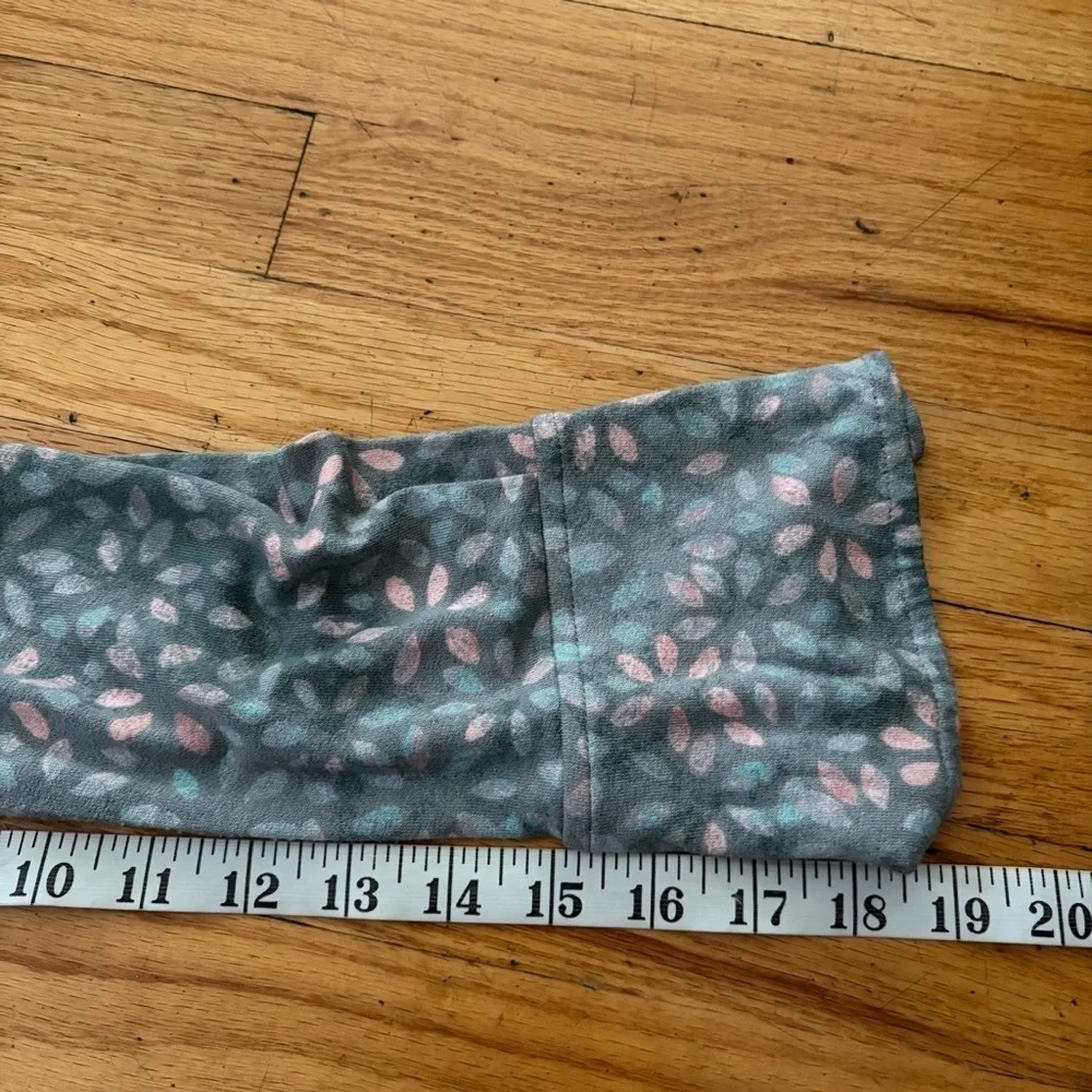 Free People Moss Green Floral MIDI Dress Size Large